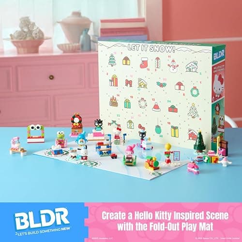 BLDR Hello Kitty and Friends 2025 Advent Calendar Building Set - 8 Buildable Minifigures & 16 Buildable Gifts - Kids and Sanrio Fans Ages 8+, 0134 thumbnail 2