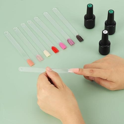 150 Pcs Nail Swatch Sticks with Ring, Square Nail Polish Color Sample Sticks Display for Board Home thumbnail 7