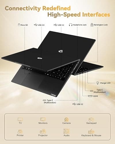 NIMO 15.6" Light-Gaming-Laptop, 8 Cores AMD Ryzen 7 Pro 6850U 32GB LPDDR5 RAM 1TB SSD (Beat i7-1360P Up to 4.7GHz) AMD Radeon 680M GPU IPS FHD Computer with 100W Type-C Backlit Keyboard Fingerprint thumbnail 7