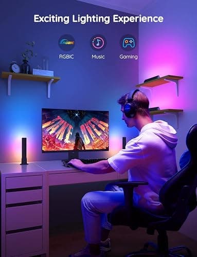 Govee Smart LED Light Bars, Work with Alexa and Google Assistant, RGBICWW WiFi TV Backlights with Scene and Music Modes for Gaming, Pictures, PC, Room Decoration thumbnail 2