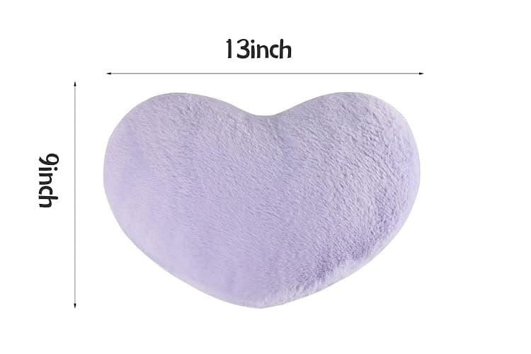 Nokrwit 2PCS Throw Pillows Heart Pillow Home Decor Decorative Couch Pillows Bed Pillows Outdoor Pillows Valentine Gifts,Purple 9"*13" thumbnail 2