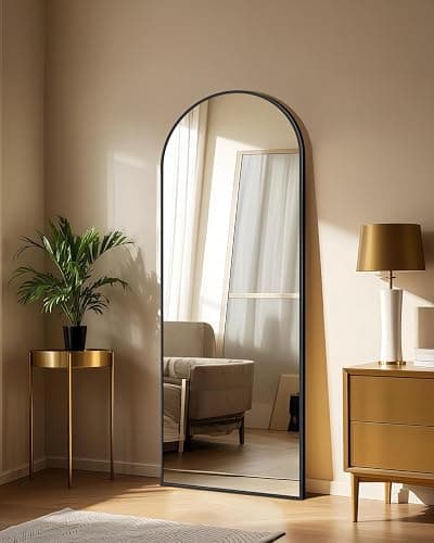 58"x19"Floor Mirror Full Length,Arched Full Length Mirror with Stand,Full Body Mirror,Hanging or Large Leaning for Bedroom Living Room Black thumbnail 8