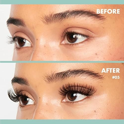i-ENVY Flick'd D-Curl Strip Lashes Volume Bouncy Natural Clear Band Cat Eye Dramatic Trendy Extensions Reusable Eye Lashes thumbnail 4