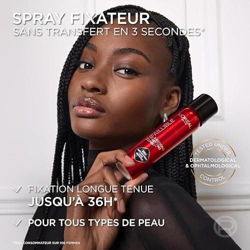 L'Oréal Paris - Spray Fixateur de Maquillage - Waterproof - Sans Transfert - Formule Légère - Non Collant - Résistant à l'Eau et à la Transpiration - Tenue Jusqu'à 36h - Infaillible - 75 ml thumbnail 3