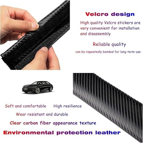 2PCS Car Seat Belt Cover for BMW, Carbon Fiber Seatbelt Shoulder Protection, Soft Car Seat Belt Strap Cushion Protect Your Neck and Shoulder, Car Accessories Seat Belt Pad for Car Truck (Black) thumbnail 3