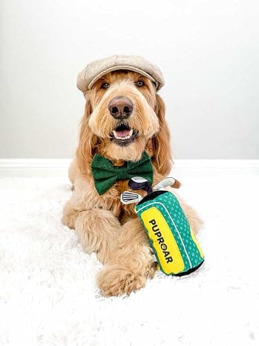PUPROAR Golf Dog Toy, Dog Birthday Gift, Funny Squeaky Plush Rope Golf Bag Toy for Small, Medium & Large Breeds thumbnail 2