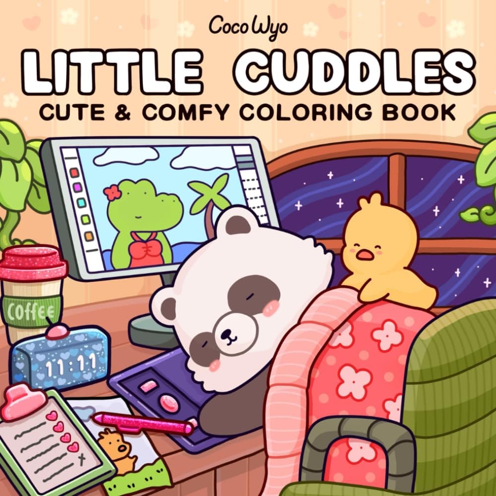 Little Cuddles: Coloring Book for Adults and Teens Featuring Cute Animal Friends for Relaxation - Image 1