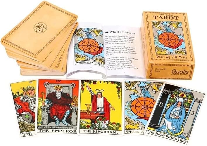 Qualis 78 PCS Original Tarot Cards And Book For Beginners Set | Deck with 100 Page Guide Book | Tarot Card Set By Pamela Colman - Smith-Waite Rider Deck For Beginners - Image 1