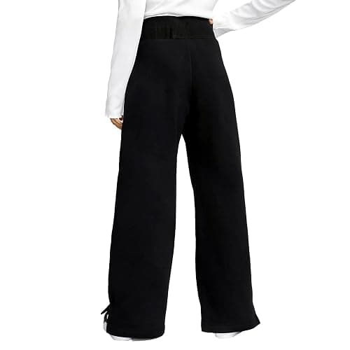 Nike Sportswear Phoenix Fleece Women's High-Waisted Wide-Leg Sweatpants (DQ5615-010, Black/Sail) Size Large thumbnail 2