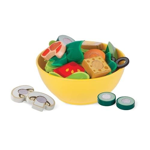 Slice & Toss Salad: Play Food Set Bundle with 1 Theme Compatible M&D Scratch Fun Mini-Pad (09310) thumbnail 3