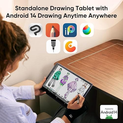 XPPen Magic Drawing Pad 12.2 Inch Standalone Drawing Tablet No Computer Needed with 16384 Pressure Levels X3 Pro Slim Stylus Tilt Support Paper-Like Screen 8GB + 256GB for Digital Drawing Artists thumbnail 4