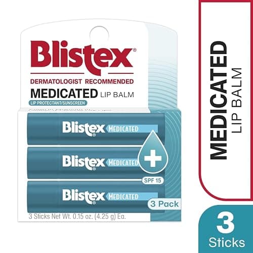 Blistex Medicated Lip Balm, 0.15 Ounce, 3 Count (Pack of 1) Prevent Dryness & Chapping, SPF 15 Sun Protection, Seals in Moisture, Hydrating Lip Balm, Easy Glide Formula for Full Coverage thumbnail 7