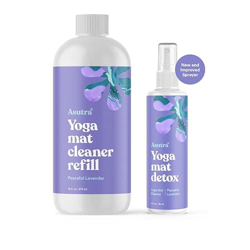 ASUTRA Yoga Mat Cleaner Spray (Peaceful Lavender), 4 fl oz - No Slippery Residue, Organic Essential Oils, Deep-Cleansing for Fitness Gear & Gym Equipment, Microfiber Towel Included thumbnail 7
