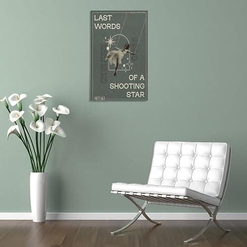 Superdiao Mitski Poster Last Words Of A Shooting Star Mitski Poster Canvas Wall Art Room Aesthetics HD Modern Decorative Painting For Teens Bedroom Liveroom Dorm Deco 16x24inch(40x60cm), Frame-style thumbnail 5