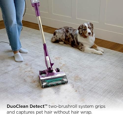Shark POWERDETECT Ultra-Light Corded Stick Vacuum with DuoClean Technology, Self-Cleaning Brushroll for No Hair Wrap, Anti-Allergen Complete Seal, and Odor Neutralizer Technology, Purple, HZ4001AMZ thumbnail 5