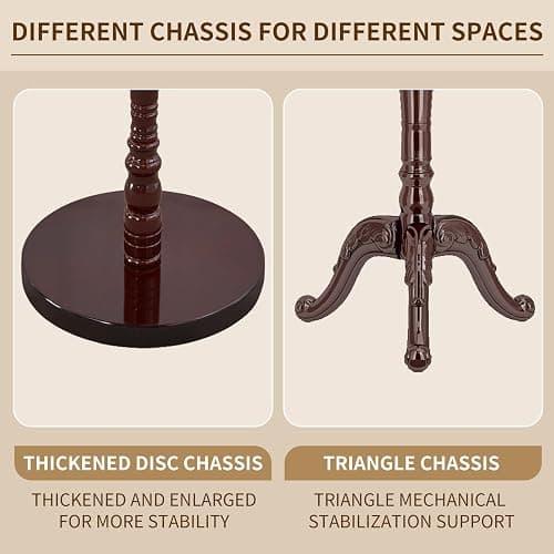 Wooden Coat Rack Stand Sturdy Triangle Base, Natural Birch Wood Coat Racks Freestanding, Vintage Solid Wood Coat Tree Stand with 14 Hooks, Classic Sturdy Coat Racks Hall Tree for Entryway, Office thumbnail 6