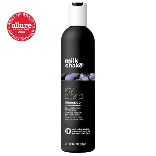 milk_shake Icy Blond Shampoo Award Winning Shampoo with Black Pigment to Cool Brassy Tones and Enhance Platinum Blonde Hair Ideal for Maintaining Icy, Ash-Toned Color thumbnail 2
