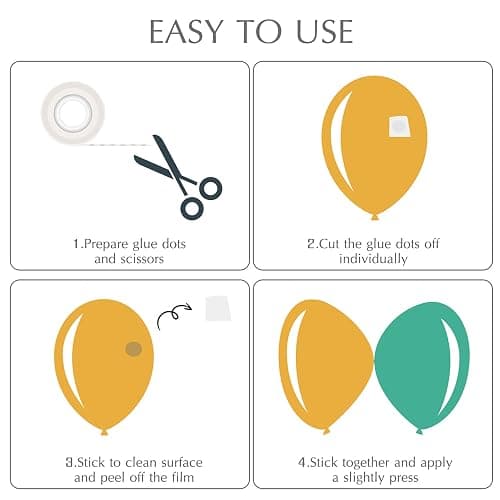ALLFUN 1000 Pieces Clear Glue Points Dots Double Sided Adhesive Removable for Balloons Craft Sticky thumbnail 3