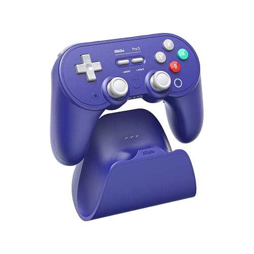 8Bitdo Pro 3 Bluetooth Controller with Swappable ABXY Buttons, TMR Joysticks, Hall Effect Triggers, Pro Back Buttons, Charging Dock, for Switch/Switch 2, Windows, Apple, SteamOS, Android - Purple - Image 1