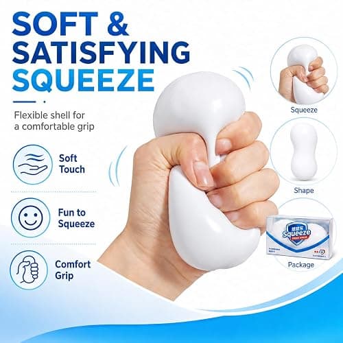 Crunchy Soap Squishy ASMR Squeeze Stress Relief Fidget for Adults | Crunchy ASMR Experience, Soft Flexible Texture, Satisfying Hand Squeeze for Relaxation, Office Desk Accessory and Adult Gift thumbnail 3