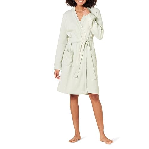 Amazon Essentials Women's Lightweight Waffle Mid-Length Robe (Available in Plus Size) - Image 1