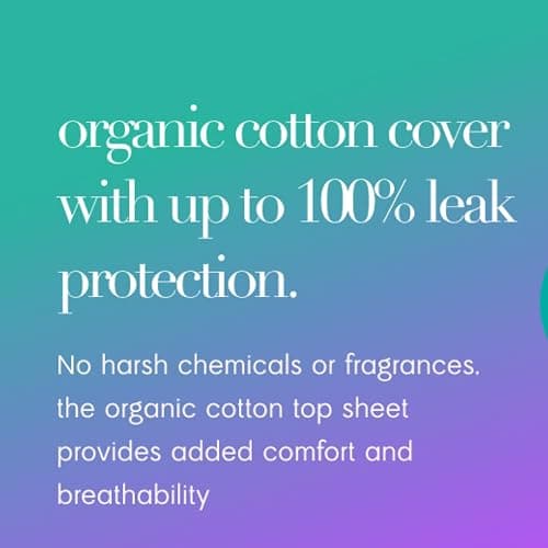Happie Moon Organic Cotton Cover Tween & Teen Period Pads | Ultra Thin Pads with Wings | Chlorine-Free & Fragrance-Free | Starter Size, 20 Count thumbnail 7