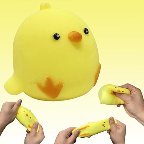 Chicken Stress Balls Squishy Toys for Kids Party Favors, Dough Ball, Squeeze Toys for Adults, Funny Cute Farm Animals Stress Ball Sensory Toys for Autism thumbnail 4