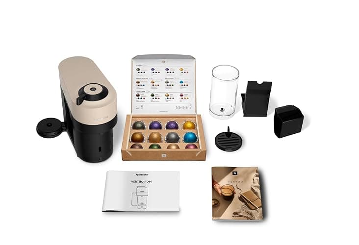 Nespresso Vertuo Pop+ Single Serve Coffee and Espresso Machine by De Longhi, Sand Beige thumbnail 6