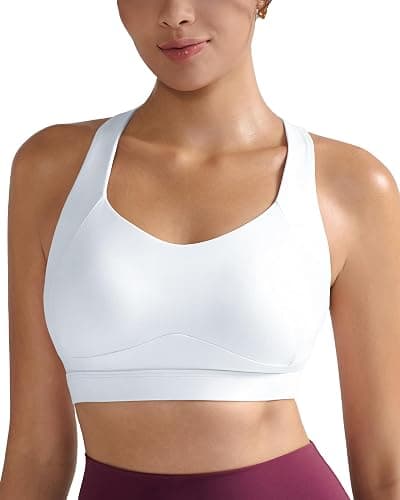 RUNNING GIRL Sports Bras for Women High Support Molded Cup High Impact Sports Bras with Sewn in Pads Racerback Running Bra thumbnail 2