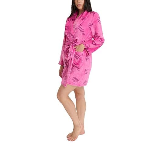 Juicy Couture Women's Super Soft Luxe Plush Shawl Collar Robe thumbnail 2