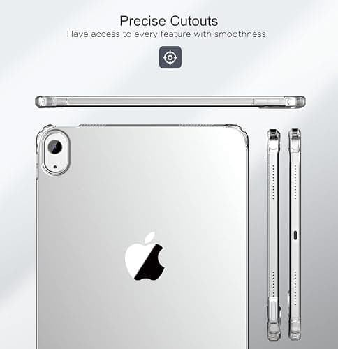 MoKo Clear Case for iPad (A16) 11th Generation 2025 11-inch/10th Generation 2022 10.9 inch, Lightweight Soft TPU, Anti-Scratch Ultra Slim Protective Tablet Cover, Shockproof Impact Resistant, Clear thumbnail 8