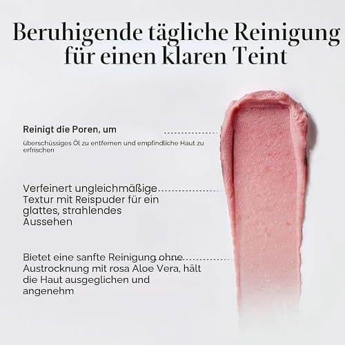 Arencia Fresh Rosehip Rice Mochi Cleanser – Sanftes Peeling 2-in-1 Gesichtsreinigungsmittel & Maske mit Hagebutte, Aloe Vera & Kamille für Alle Hauttypen, 120 g thumbnail 4