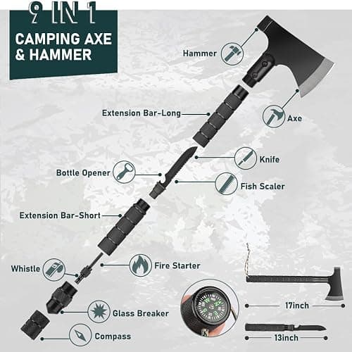 Survival Kit, 262Pcs Survival Gear and Supplies with First Aid Kit Pouch and Crossbody Bag, Emergency Kit with Tent, Camping Axe Hammer, Survival Shovel w/Pick, Bug Out Bag Gifts for Men Women thumbnail 3
