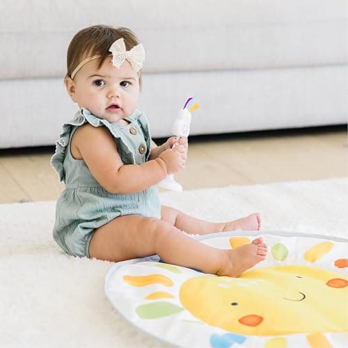 Move2Play 4-in-1 Baby Activity Center | Montessori-Inspired Design | 8 Interactive Toys | Tummy Time, Exersaucer & Toddler Table | Shower Gift | Essential | Must Have for 3, 6, 12 Month Old (Sun) thumbnail 12