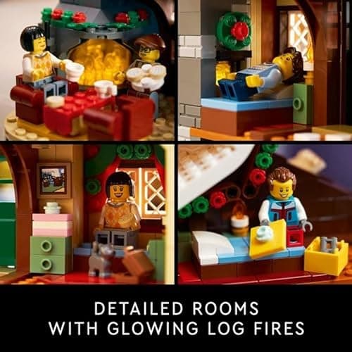 LEGO Icons Alpine Lodge Model Building Set - Collectible DIY Kits for Adults, Ages 18+ - Log Cabin Kit for Winter Activities with Snowmobile and Minifigues - 10325 - Multicolor thumbnail 5