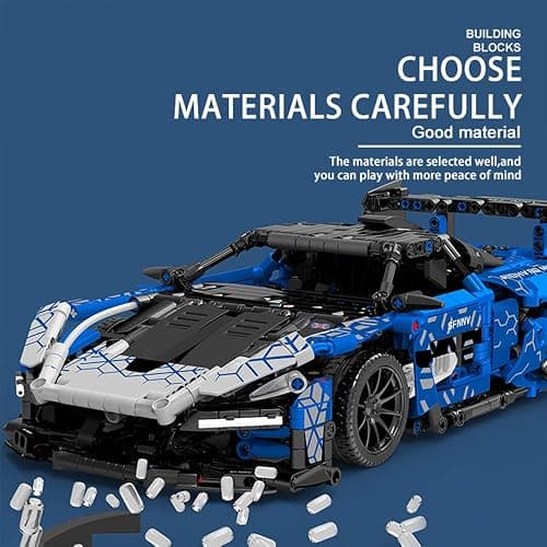 Mesiondy 1:14 MOC Building Set Raceing Car Model for Boys Age 8-14，Sports Car Building Blocks Toys Adults Kits，，(1404 Pieces) thumbnail 5