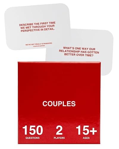 Couples Edition by We’re Not Really Strangers - A Conversational Adult Card Game for Couples to Strengthen Their Relationship, 150 Questions and Wildcards for Date Night with Your Partner - Couples - Image 1
