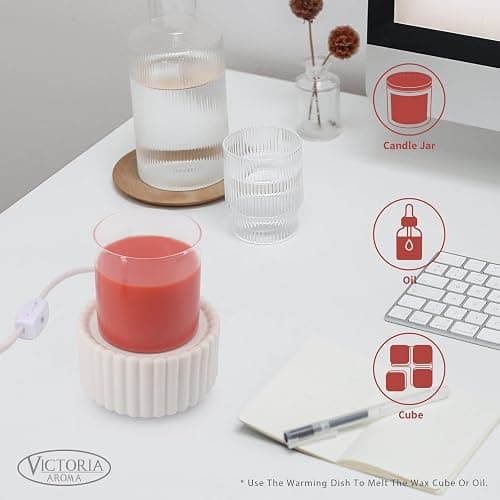 VICTORIA AROMA Ceramic Wax Melt Warmer 3-in-1 Candle Wax Warmer for Scented Wax Melter Electric Fragrance Wax Burner for Home Office Bedroom Gift & Decor… thumbnail 5