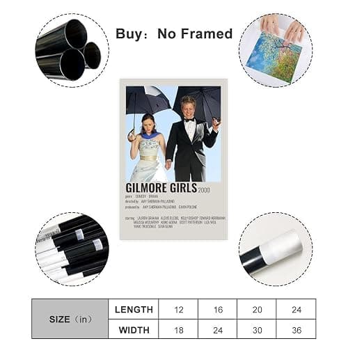 Gilmore Girls Movie Poster Canvas Poster Bedroom Decor Sports Landscape Office Room Decor Gift Unframe: 12x18inch(30x45cm) thumbnail 2