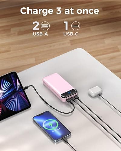 Enerwow Power Bank, 27000mAh Portable Charger PD3.0 QC4.0 Fast Charging, Battery Pack Phone Charger with USB C (In & Out), Powerbank with LED Display for iPhone, Huawei, Tablets thumbnail 5