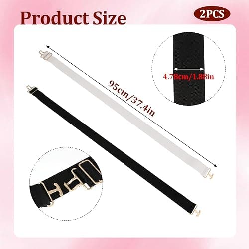 2-Piece Elastic Horse Riding Belts for Women, 1.5 Inch Wide with Buckle - Perfect for Horseback Riding & Equestrian Sports thumbnail 3