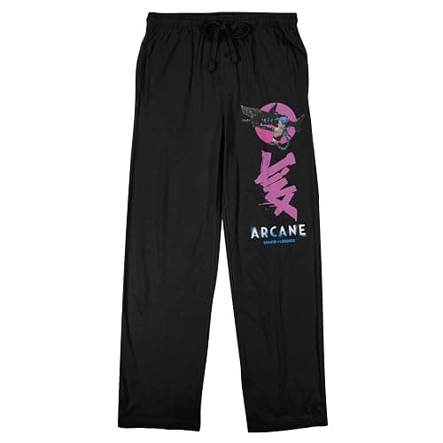 Arcane Jinx Men's Black Sleep Pajama Pants - Image 1