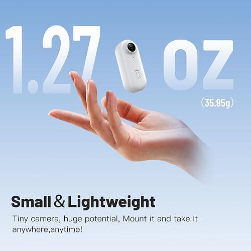 Meoilkolnm Mini Body Camera, Wearable Action Body Cam, Thumb Size Hands Free Recording Body Worn Camera, Premium Portable Camcorder Mount Anywhere for Pet Walking, Work, Travel (White, 128GB) thumbnail 2