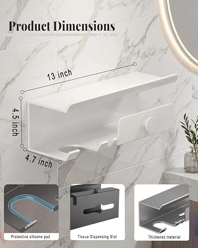 FEWOMAT Wall Mount Hair Tool Organizer & Hair Dryer Rack — Space-Saving Hair Appliance Organizer and Blowdryer Wall Mount for Bathroom thumbnail 2