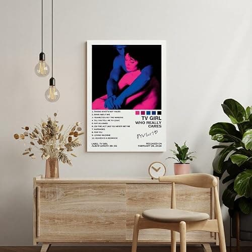 ANtruncate Who Really Cares Tv Girl Poster Music Album Poster Canvas Wall Art Room Aesthetic Modern Decor Painting Teenager Bedroom Living Room Dormitory Decor Vintage Wall Art 12x18in Unframed thumbnail 5