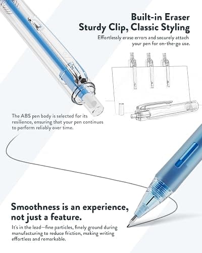 Four Candies Mechanical Pencil Set with Case, 6PCS Aesthetic Mechanical Pencils 0.5 & 0.7mm with 360PCS HB Lead Refills, 3PCS Erasers, 9PCS Eraser Refills for writing, drawing and sketching - 0.5mm + 0.7mm thumbnail 2