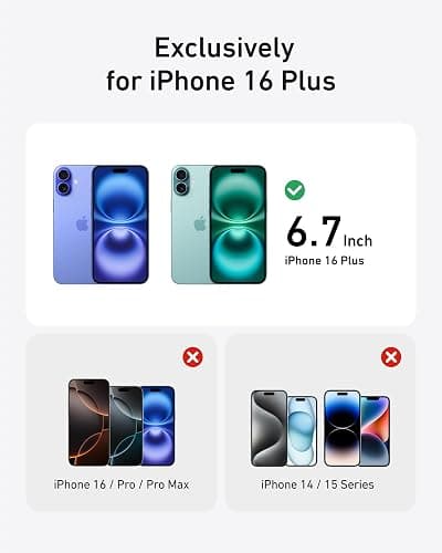 Anker Screen Protector, Bubble-and-Dust-Free iPhone HD Tempered Glass, Durable and Drop-Proof with 9H Hardness, Easy Installation Exclusively for iPhone 16 Plus 6.7-Inch (2-Pack) thumbnail 7