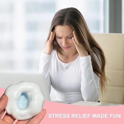 Stress Balls, 6pcs Colorful Sand Glutinous Squeeze Balls for All Ages, Portable Shapeable Anxiety Relief Toys for Office, School, or Travel thumbnail 5
