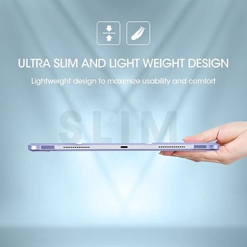 ProCase for New iPad Air 13 Inch Case M3 2025/ M2 2024, Slim Smart Cover with Translucent Hard Shell Back, Supports Touch ID, Auto Wake/Sleep -Purple - Purple thumbnail 8