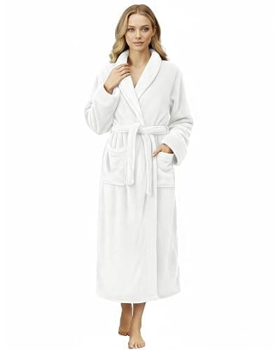 NY Threads Womens Fleece Bathrobe - Shawl Collar Soft Plush Robe Spa Robe - Image 1